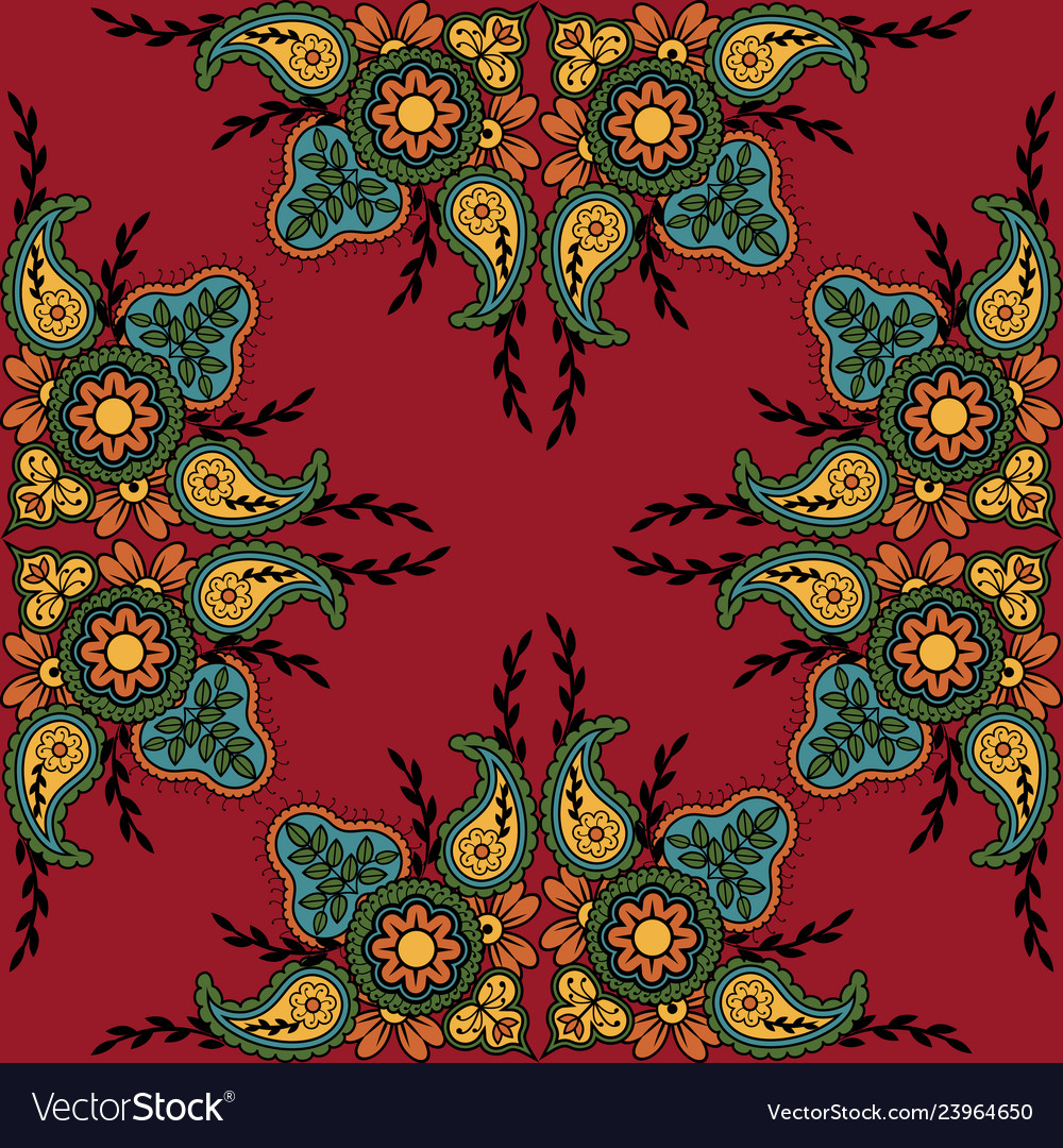 Detail Indian Pattern Vector Nomer 14