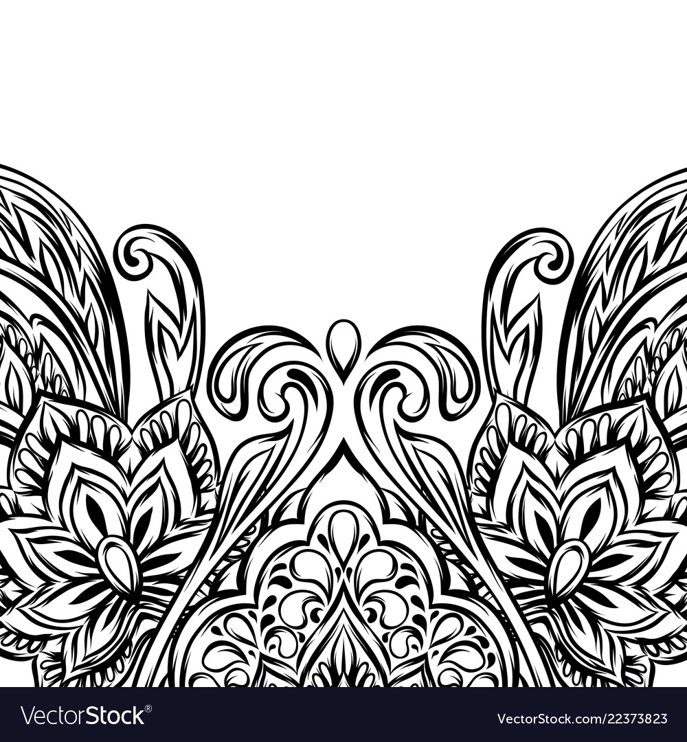 Detail Indian Pattern Vector Nomer 15