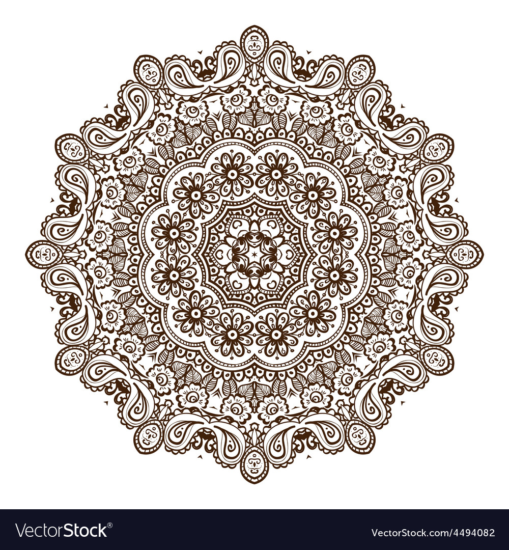 Detail Indian Pattern Vector Nomer 3