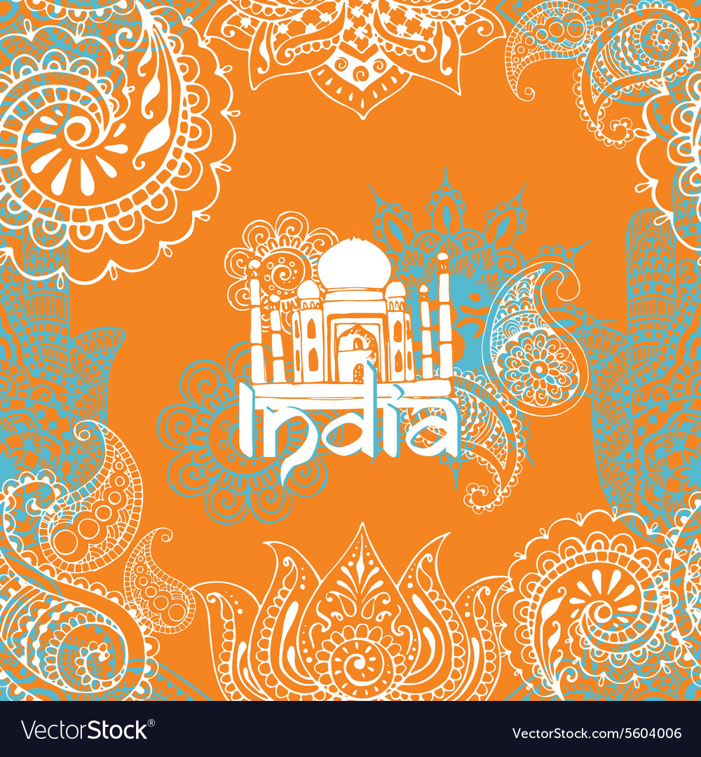 Detail Indian Pattern Vector Nomer 25