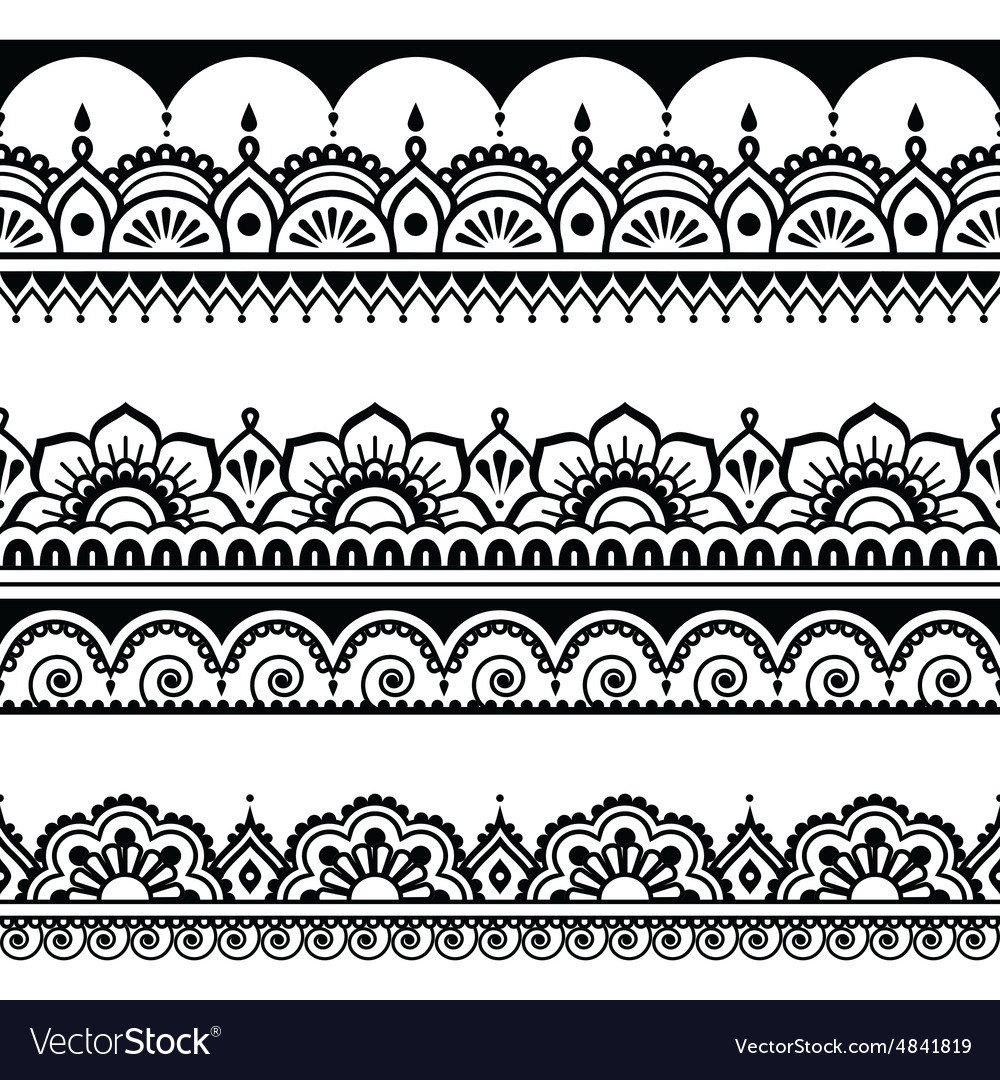 Detail Indian Pattern Vector Nomer 29