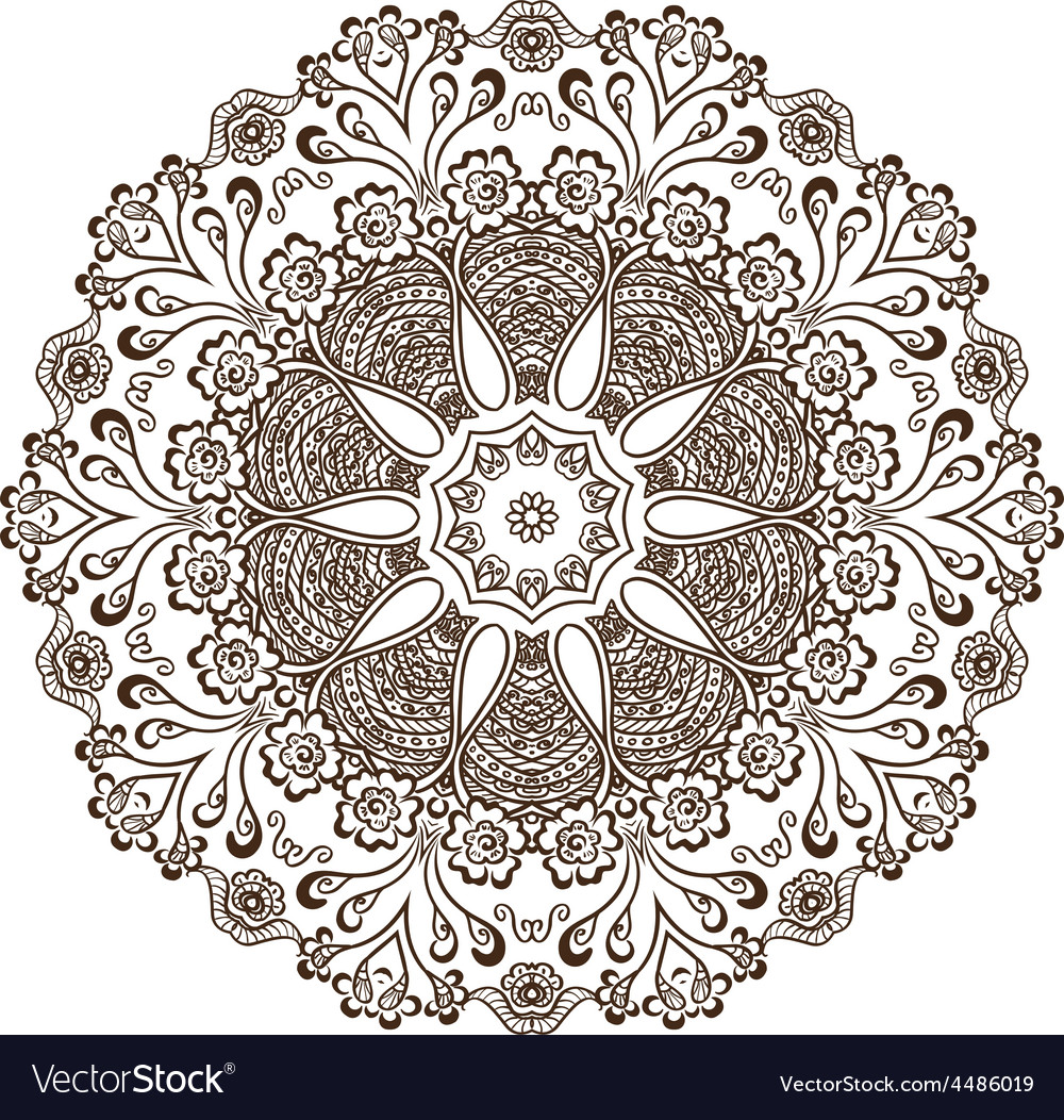 Detail Indian Pattern Vector Nomer 30