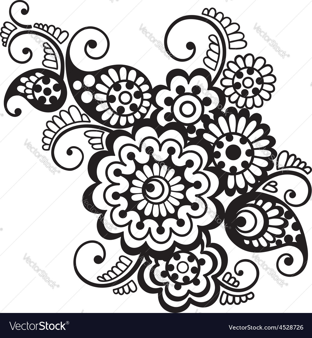 Detail Indian Pattern Vector Nomer 41