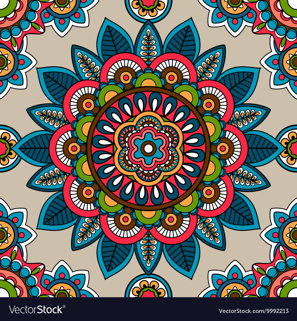 Detail Indian Pattern Vector Nomer 6