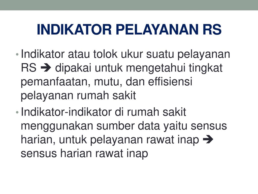 Indikator Rumah Sakit - KibrisPDR