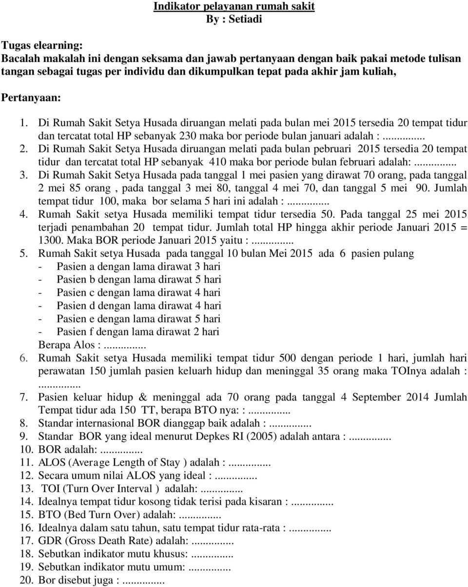 Detail Indikator Rumah Sakit Nomer 27