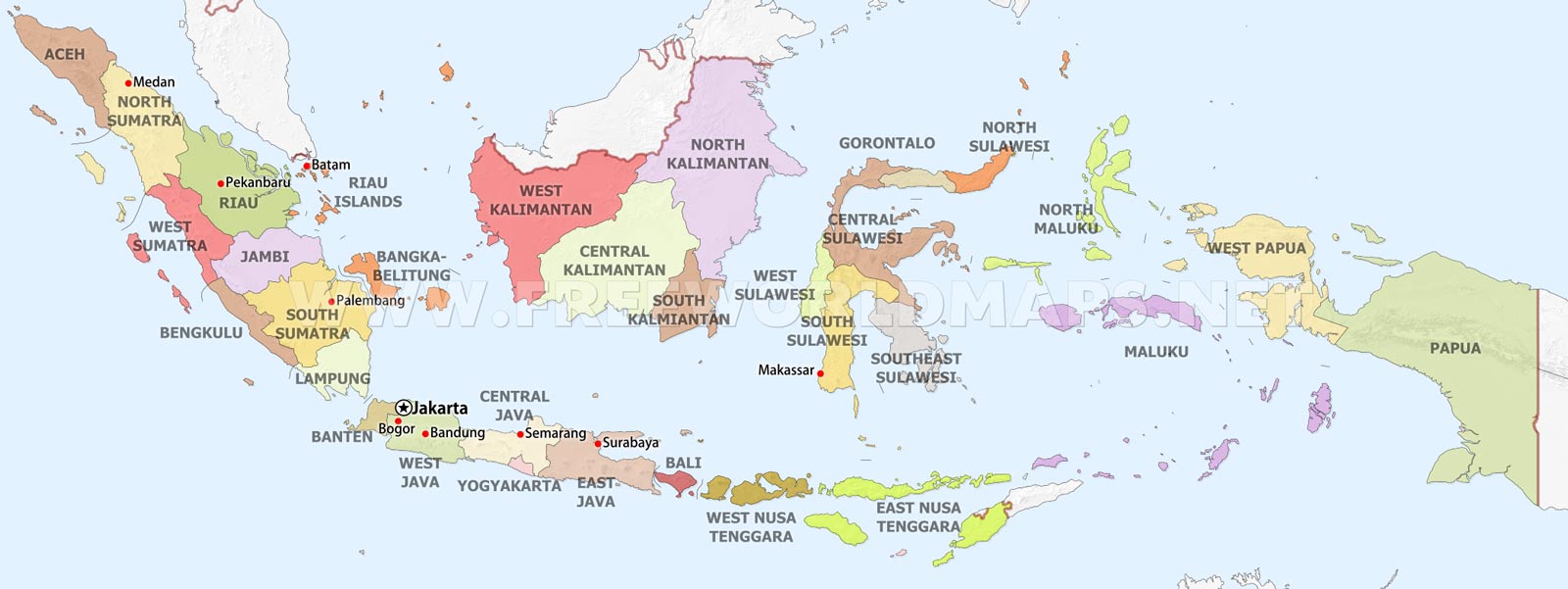 Indonesia Map High Resolution - KibrisPDR