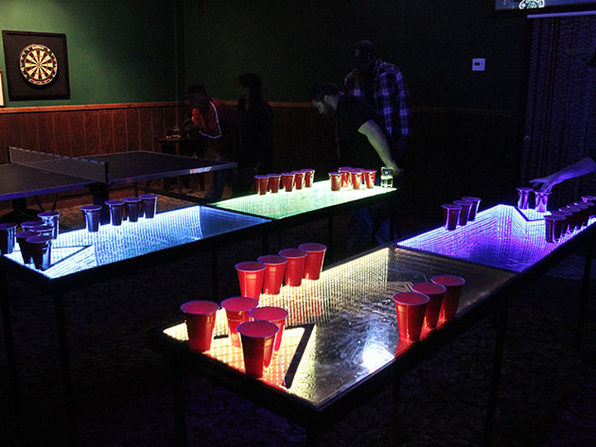 Detail Infinity Mirror Beer Pong Table Nomer 29