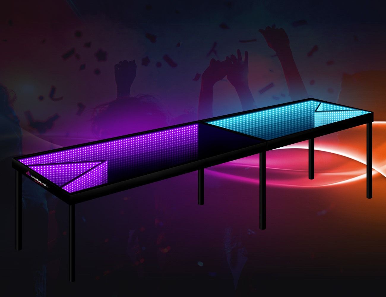Detail Infinity Mirror Beer Pong Table Nomer 9