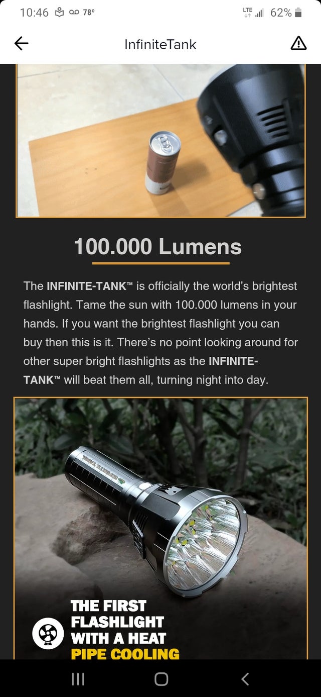 Infinity Tank Flashlight - KibrisPDR