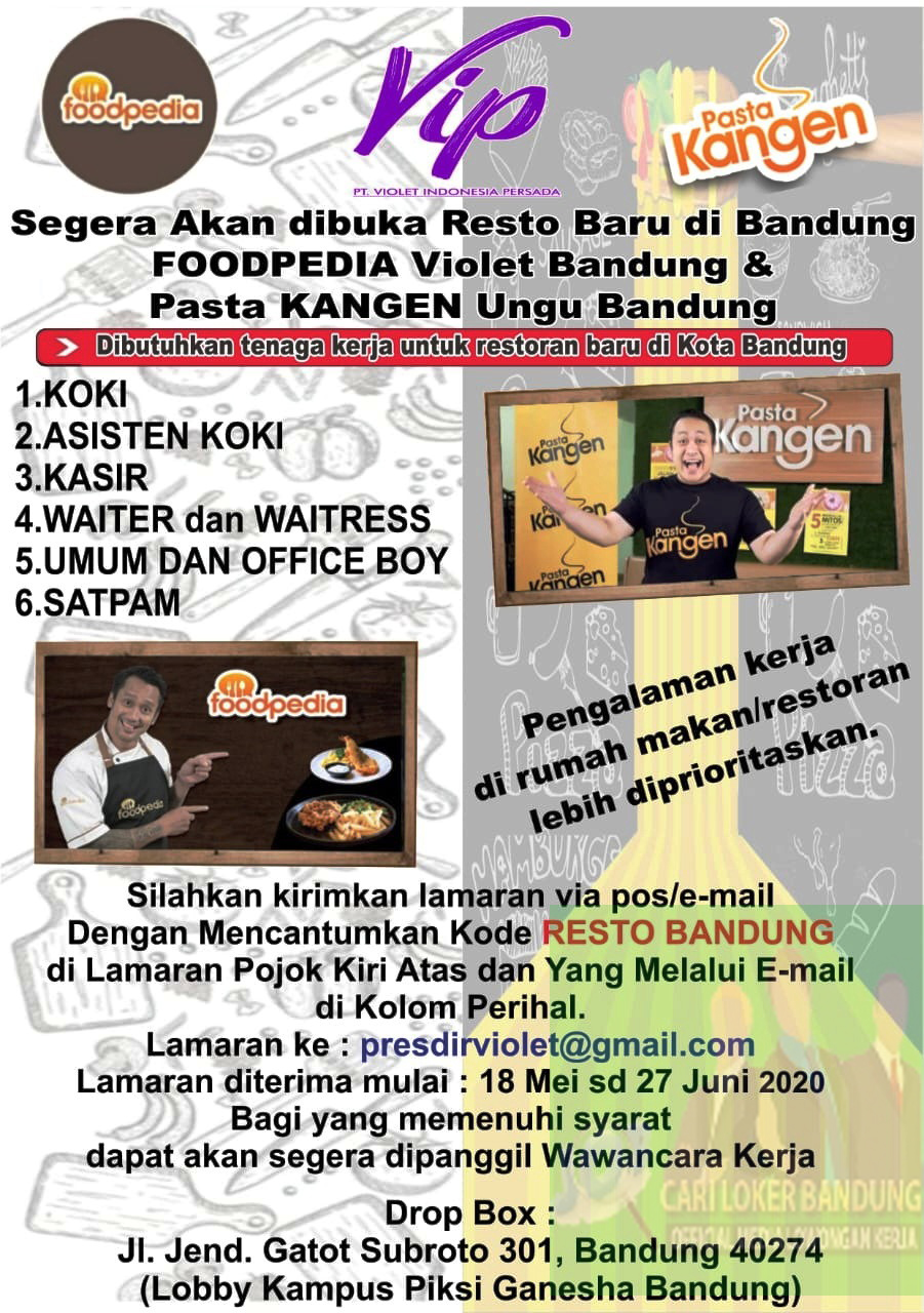 Detail Info Loker Rumah Makan Bandung Nomer 19