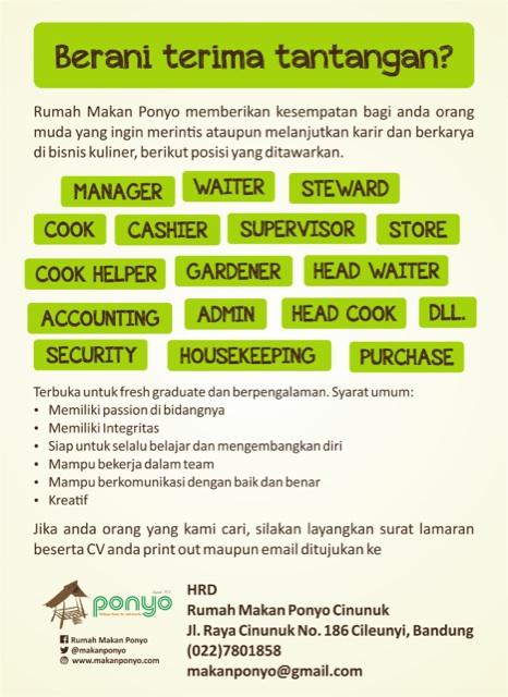 Detail Info Loker Rumah Makan Bandung Nomer 57