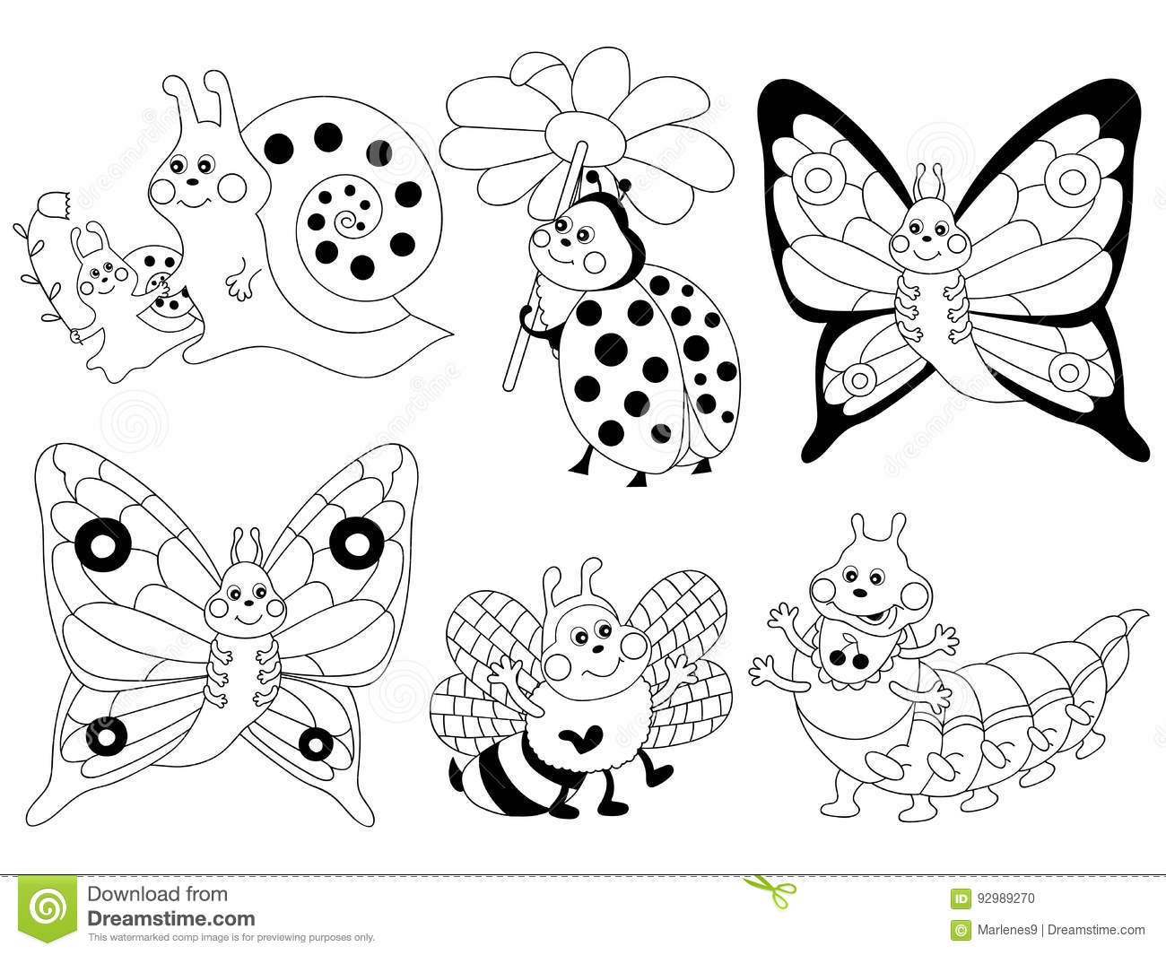 Detail Insects Clipart Black And White Nomer 3