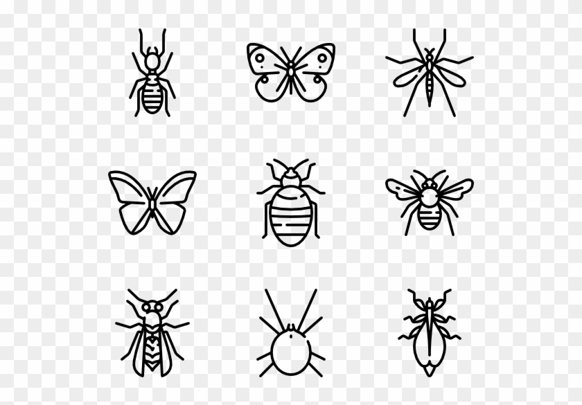 Detail Insects Clipart Black And White Nomer 25