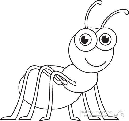 Detail Insects Clipart Black And White Nomer 29