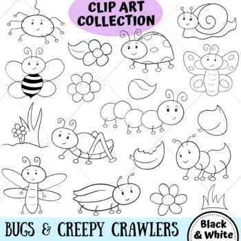 Detail Insects Clipart Black And White Nomer 9