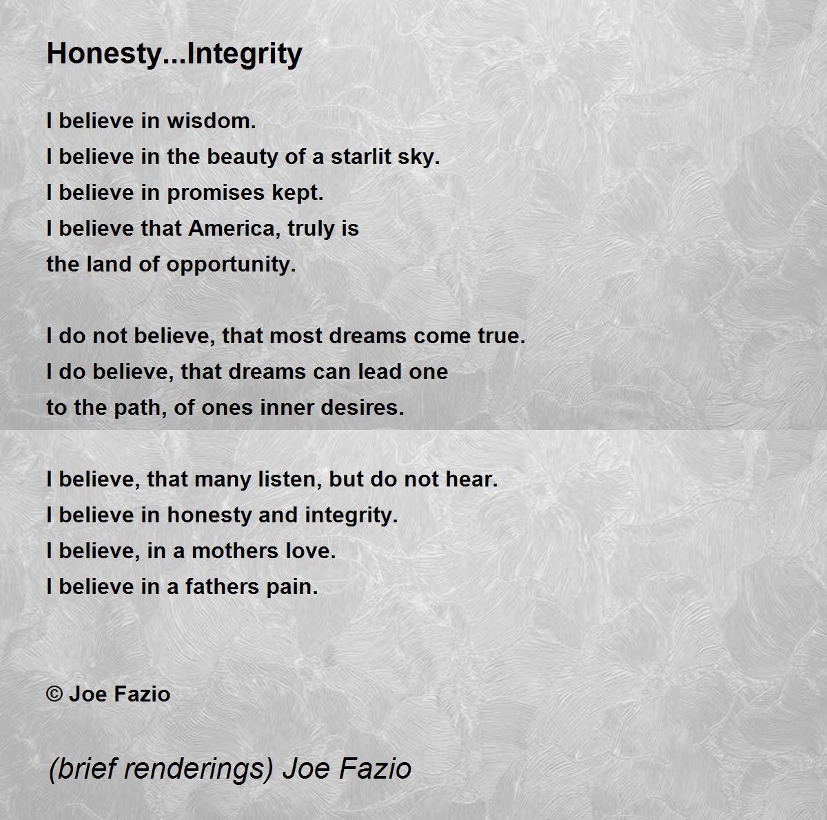 Detail Integrity Poems Quotes Nomer 19