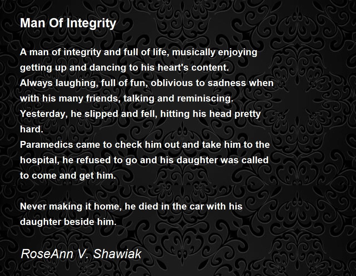 Detail Integrity Poems Quotes Nomer 9