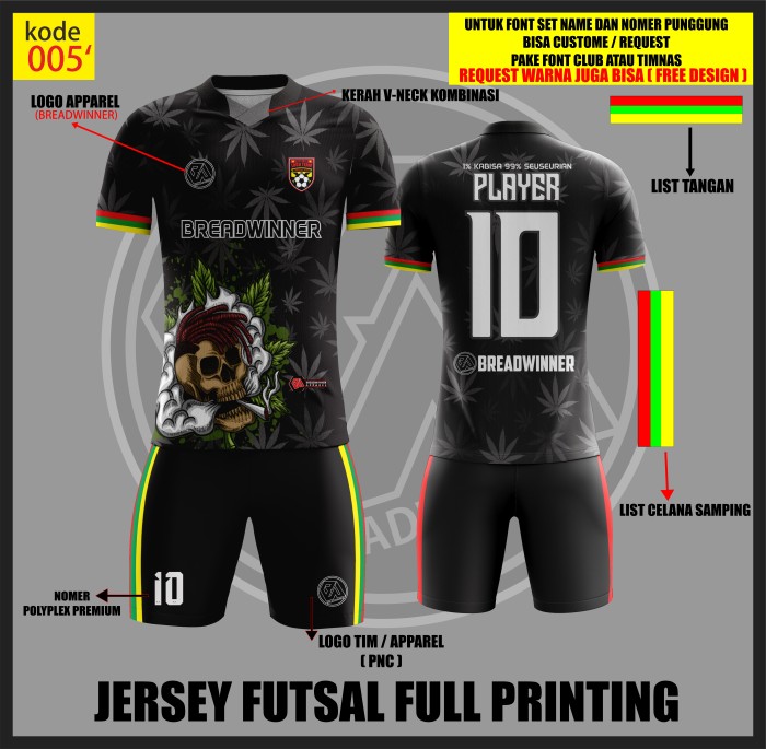 Detail Desain Kostum Futsal Terkeren Nomer 33