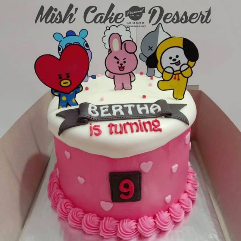 Detail Desain Kue Bts Nomer 40