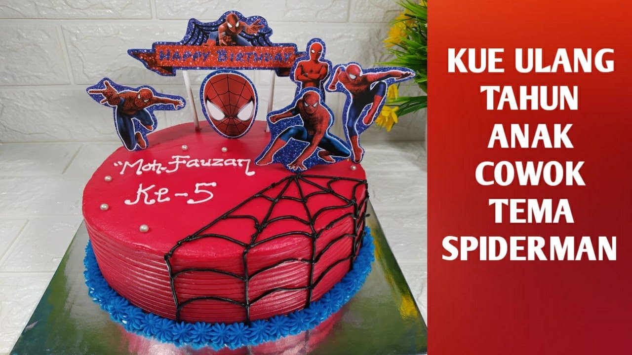 Detail Desain Kue Tart Spiderman Nomer 2