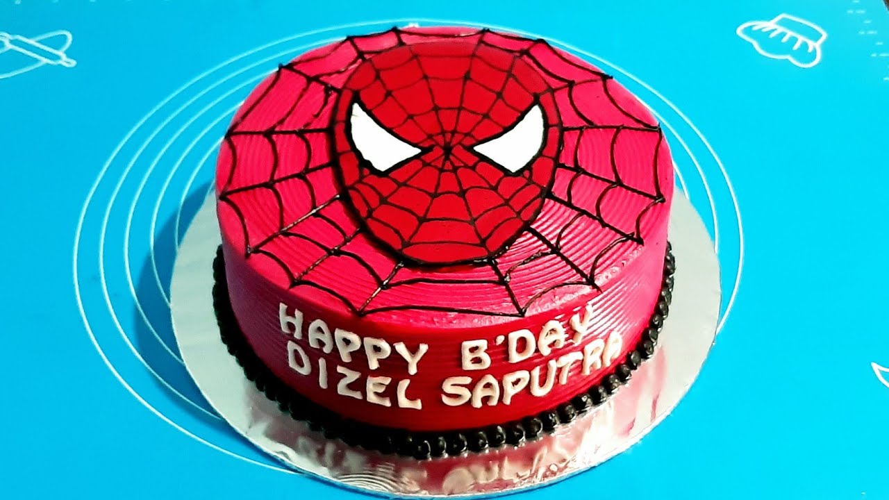 Detail Desain Kue Tart Spiderman Nomer 4