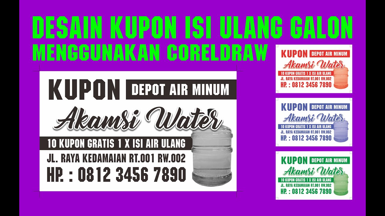 Desain Kupon Air Isi Ulang - KibrisPDR