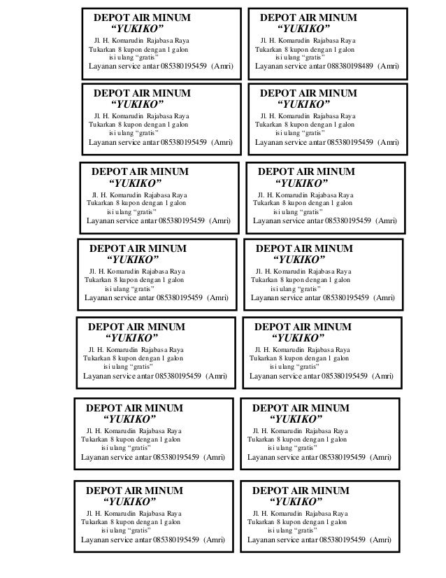 Detail Desain Kupon Air Isi Ulang Nomer 3