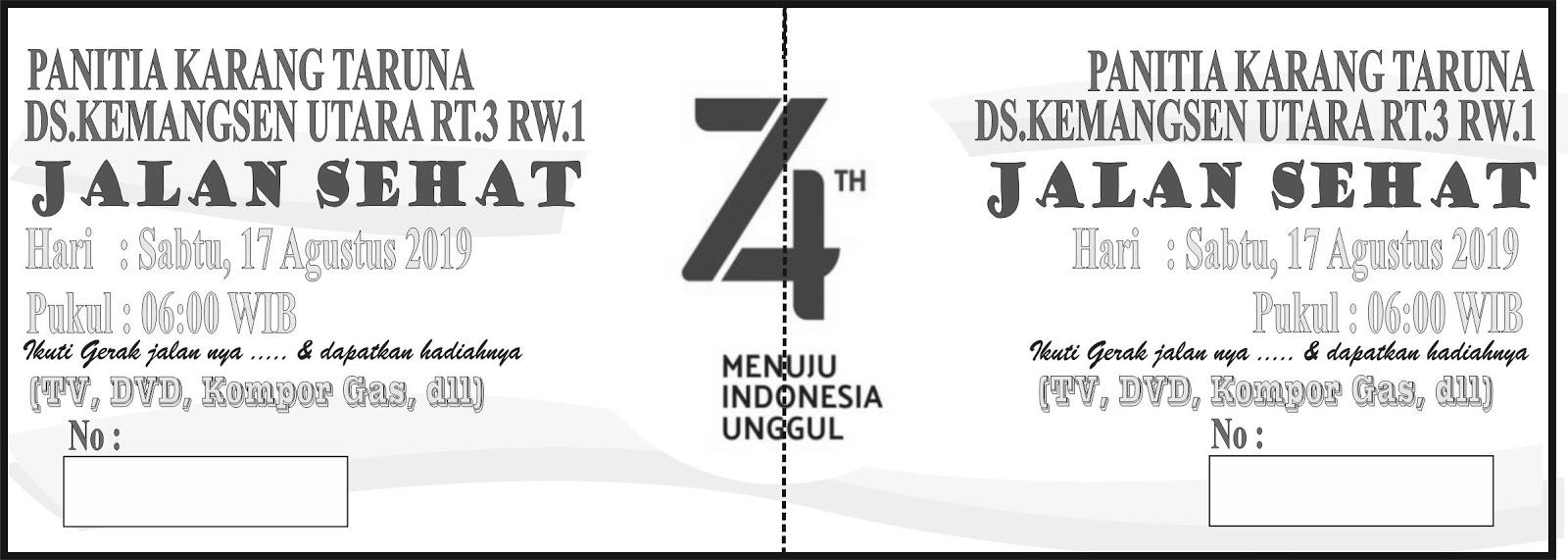 Detail Desain Kupon Jalan Sehat 17 Agustus Nomer 13