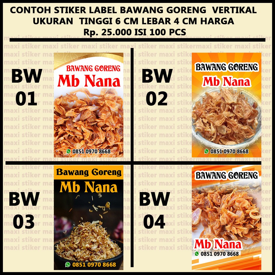 Download Desain Label Bawang Goreng Nomer 10