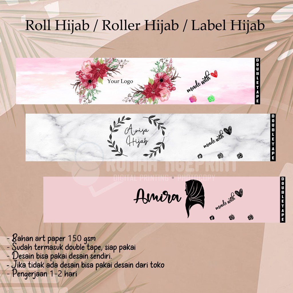 Detail Desain Label Hijab Nomer 25