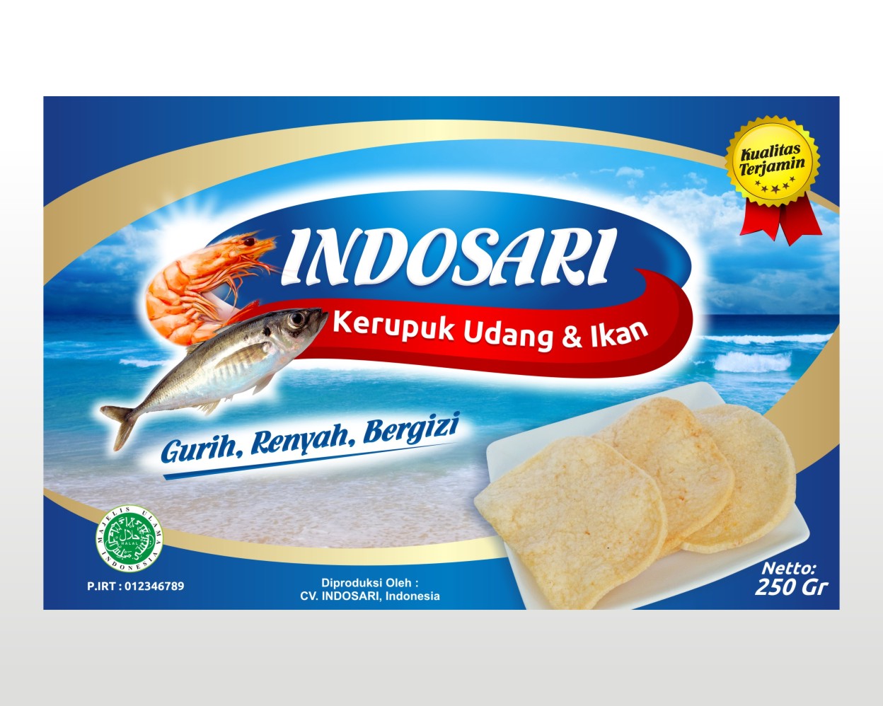 Detail Desain Label Kerupuk Ikan Nomer 7