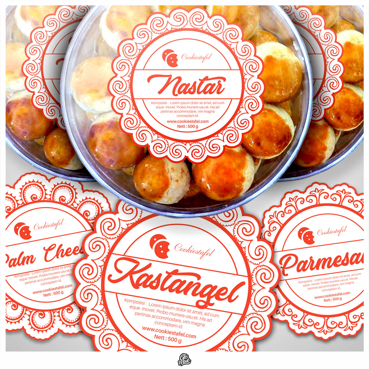 Detail Desain Label Kue Bawang Nomer 38