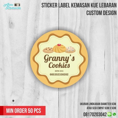 Detail Desain Label Kue Lebaran Nomer 28