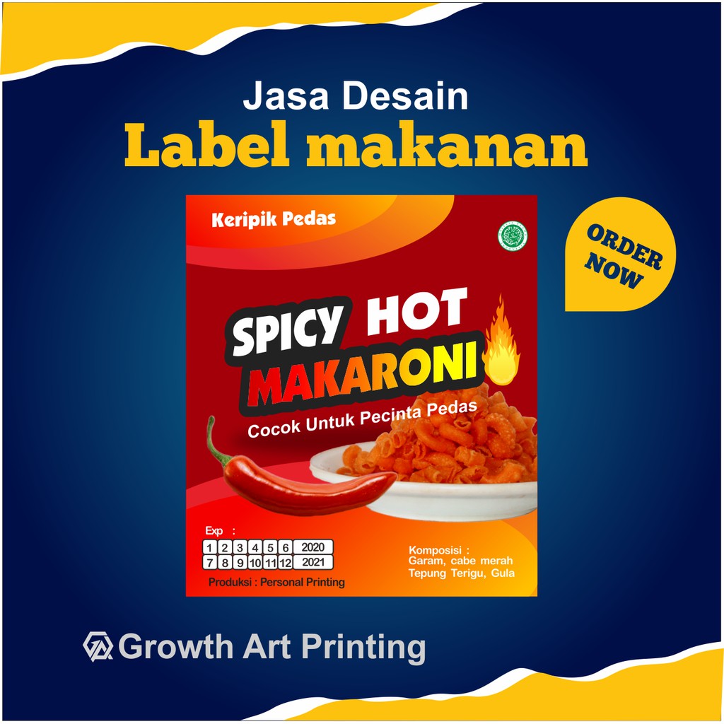 Detail Desain Label Makaroni Nomer 28