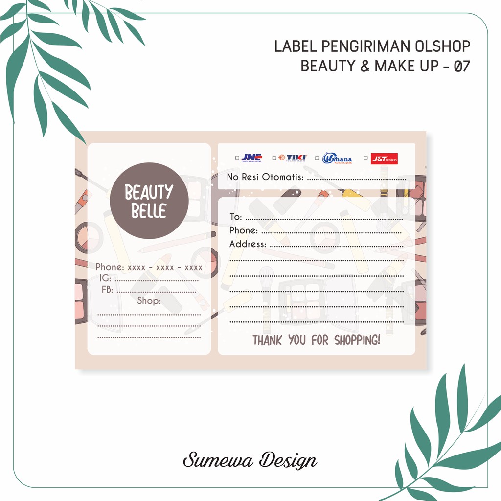 Detail Desain Label Pengiriman Olshop Nomer 35