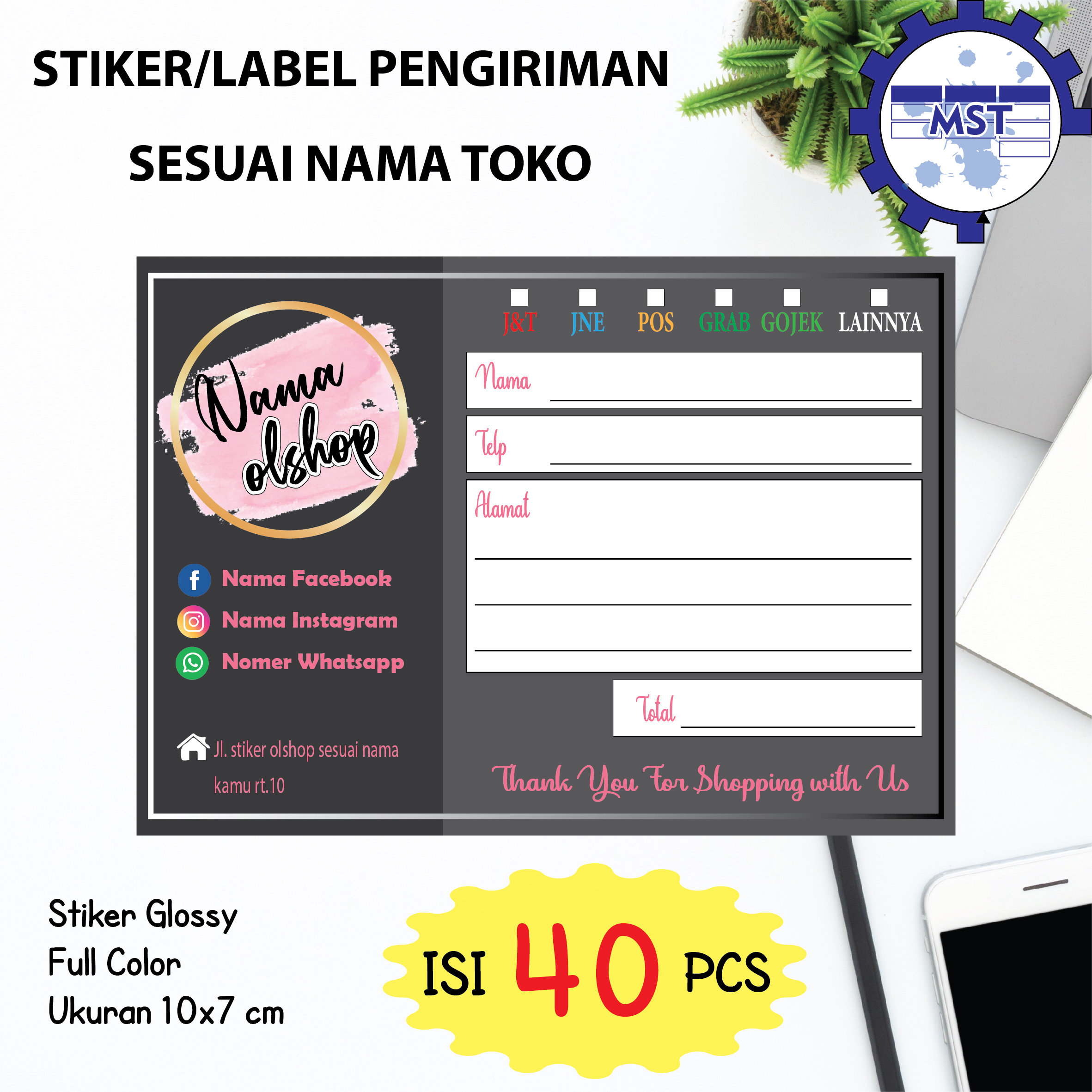 Detail Desain Label Pengiriman Olshop Nomer 45