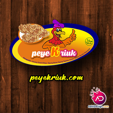 Detail Desain Label Peyek Nomer 3