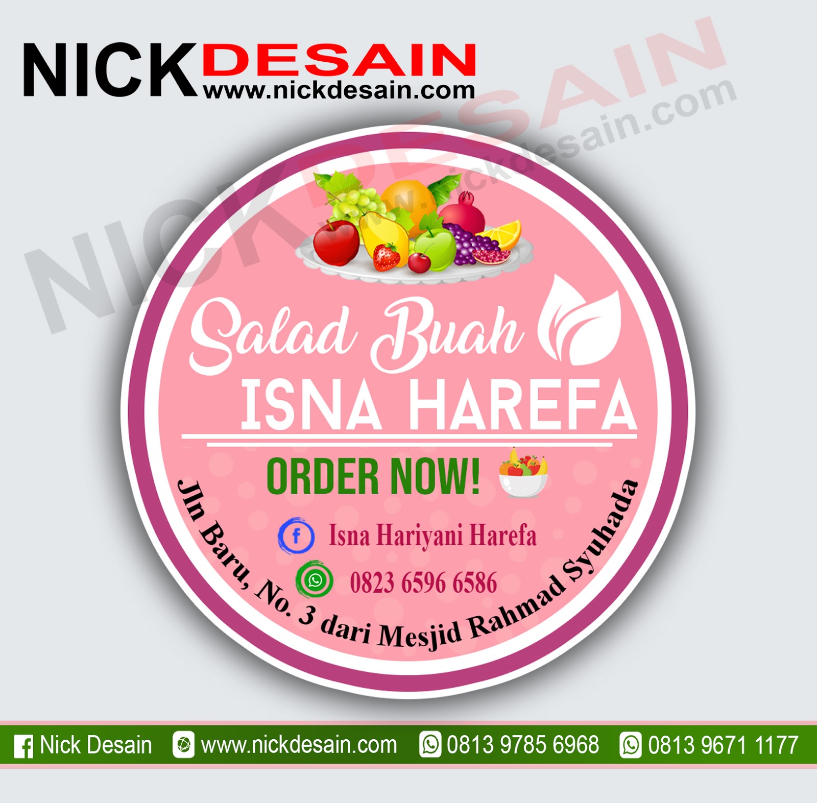 Detail Desain Label Salad Buah Nomer 25