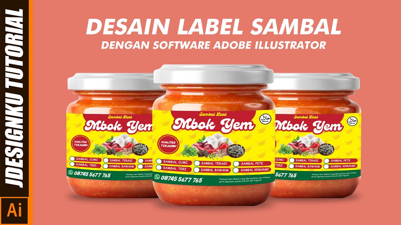 Detail Desain Label Sambal Nomer 21