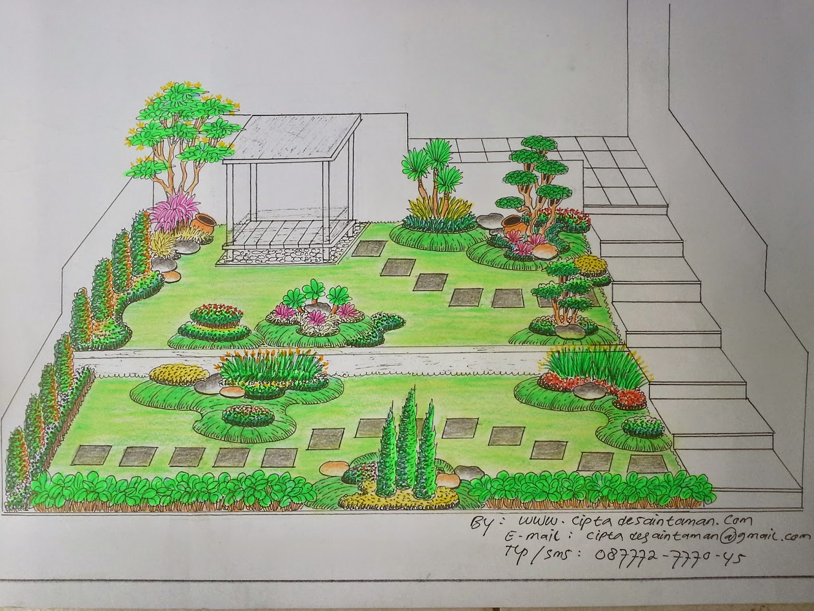 Detail Desain Landscape Taman Nomer 20