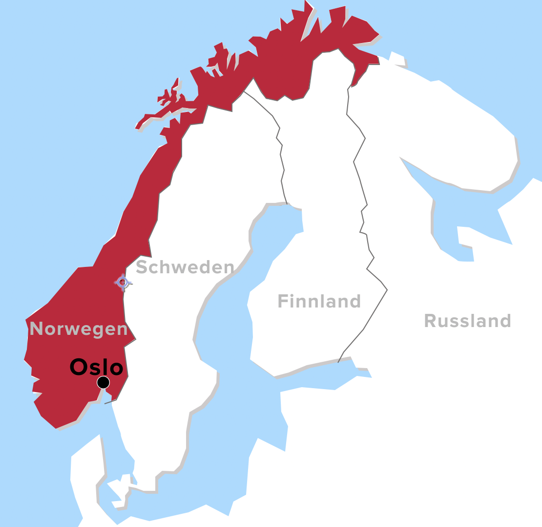 Detail Norwegen Regionen Karte Nomer 2