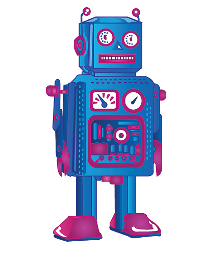 Detail Retro Roboter Nomer 3