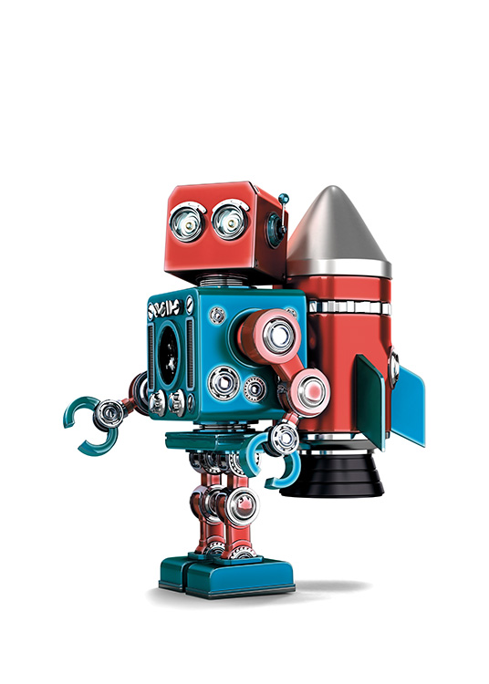 Detail Retro Roboter Nomer 6