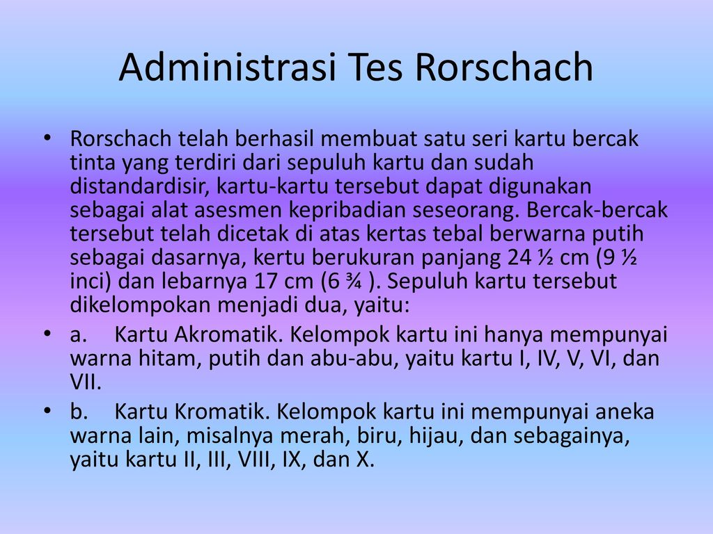 Detail Interpretasi Tes Rorschach Nomer 30