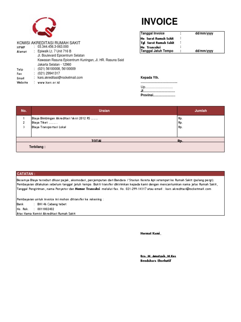 Detail Invoice Rumah Sakit Nomer 2