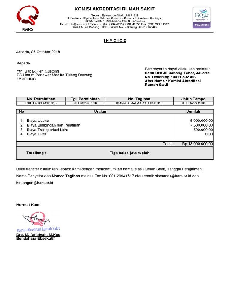 Detail Invoice Rumah Sakit Nomer 3