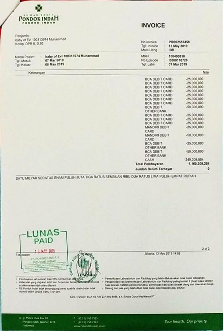 Detail Invoice Rumah Sakit Nomer 32