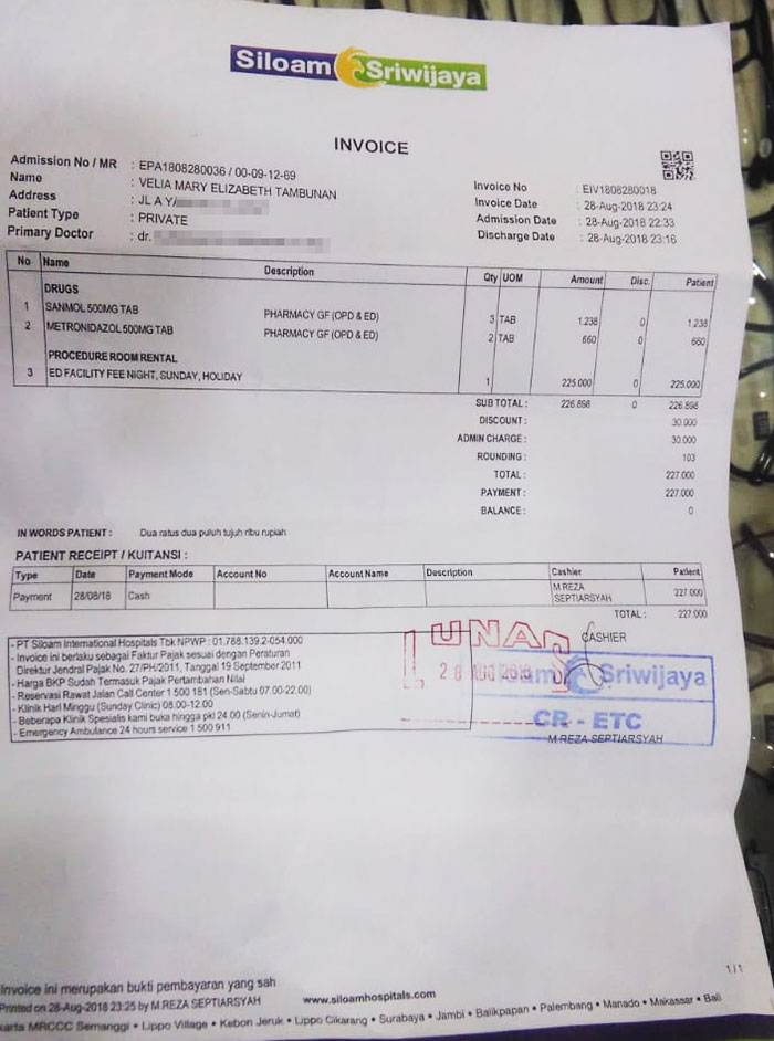 Detail Invoice Rumah Sakit Nomer 4