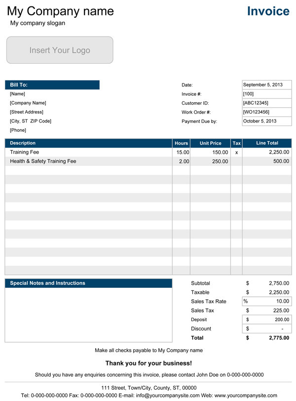 Detail Invoice Tagihan Contoh Invoice Nomer 23